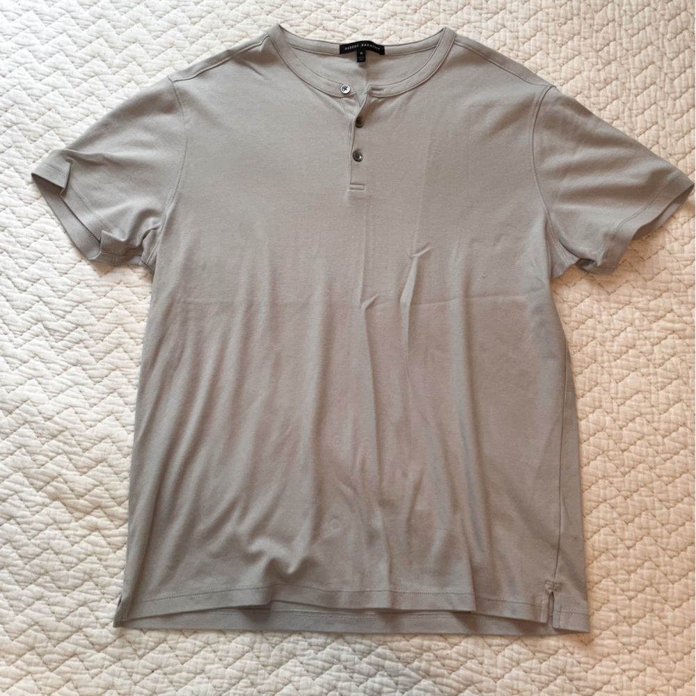 Robert Barakett Montreal Pima Cotton Henley T Shirt Sz M
